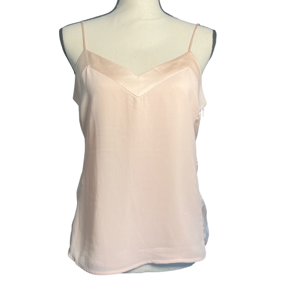 Banana Republic pink dressy tank with satin​​​​​​​​​​​​​​​​​​​​​